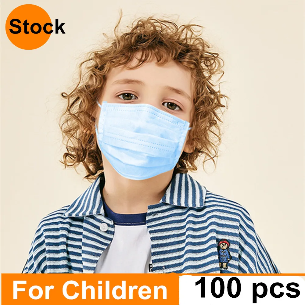 

100Pcs Disposable Medical Face Masks 3 Layer Dental Dust Protective Mask for Kids