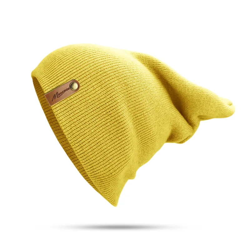 Брендовая зимняя зеленая шапка для мужчин Skullies Beanies Женская модная Теплая Лыжная шапка унисекс эластичная вязаная шапка бини шапки - Цвет: R