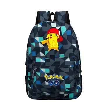 

Kawaii Anime Pokemon Go Game Backpack Canvas Pikachu Boys Girls Teenagers Schoolbag Rucksack Men Women Cute Shoulder Travel Bag