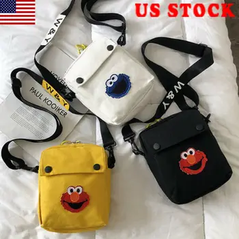 

Womens Cute cartoon character canvas messenger bag Bucket Shoulder Bag Mini Portable Bucket look Handbag Travel Tote