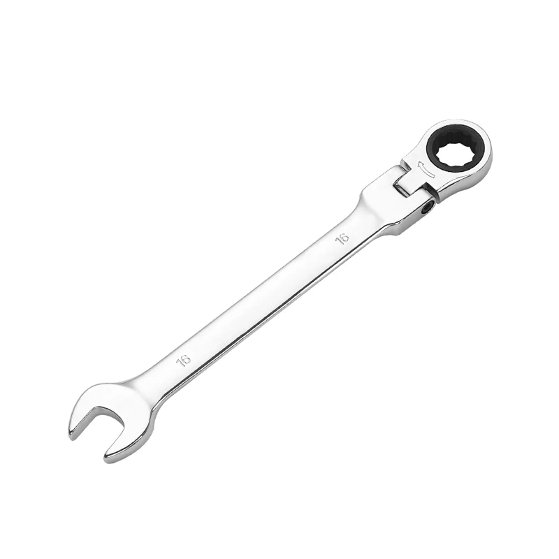 

1pc Adjustable Ratchet Wrench 8-19mm Wrenches Hand Tools Chromed Gear Spanner Flexible Head Combination Ratcheting Action Wrench