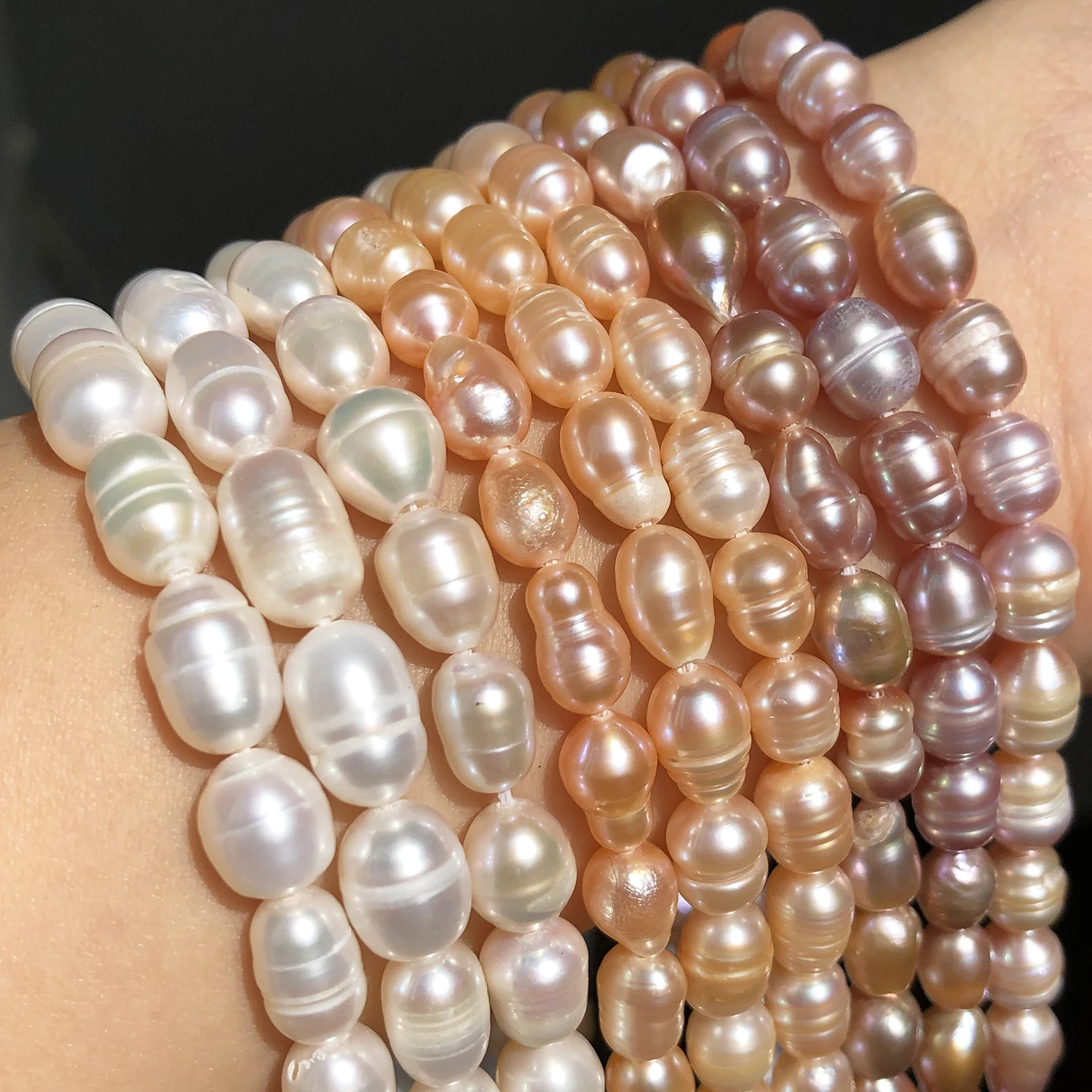 30 Ciondoli Perle Acqua Dolce Barocco | Irregolari, Per Bracciali E Collane Fai Da Te | Naturale - Foto 4