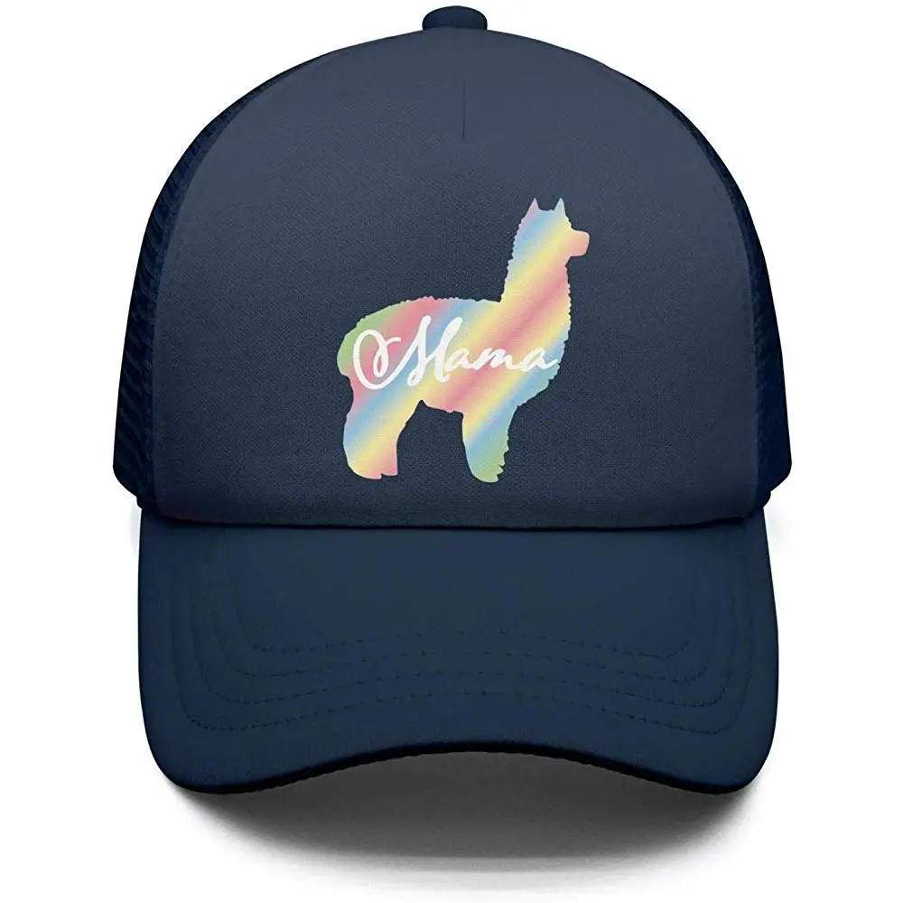 Радужные цвета милые ламы подростковые солнцезащитные козырьки Регулируемая Кепка для мальчиков и девочек