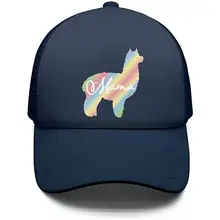 Радужные цвета милые ламы подростковые солнцезащитные козырьки Регулируемая Кепка для мальчиков и девочек