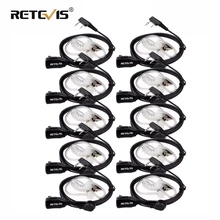 Retevis – oreillettes de talkie walkie à Tube acoustique, 10/20 pièces, émetteur récepteur pour Kenwood Baofeng UV 5R UV 82 888S H777 RT622 RB618