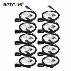 Retevis auricular para walkie talkie, dispositivo de audio con tubo acústico de 10/20 piezas, transceptor Para Kenwood Baofeng UV 5R UV 82 888S H777 RT622 RB618