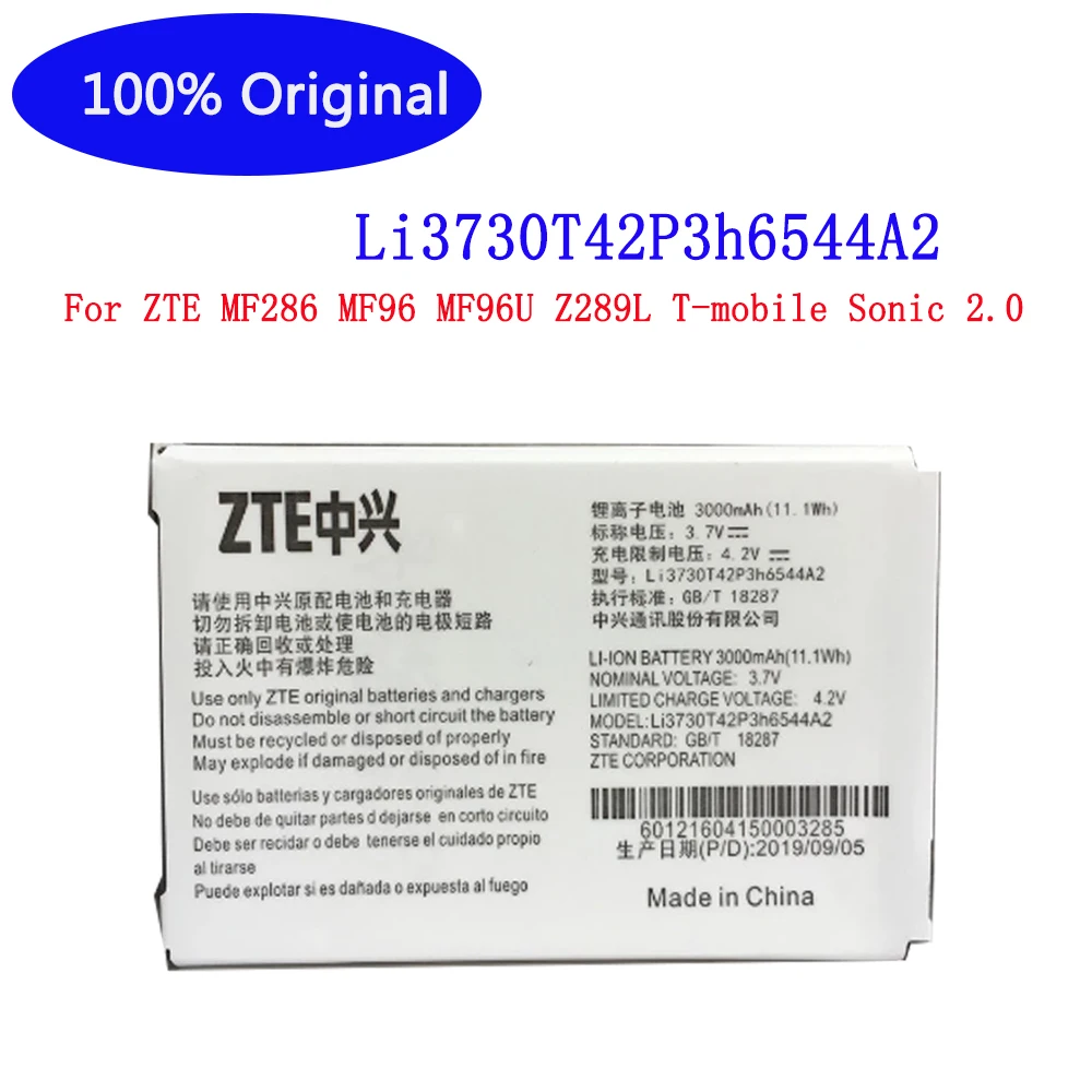 Новый 100% оригинал высокое качество 3000 мАч Li3730T42P3h6544A2 Батарея для ZTE MF286 MF96 MF96U Z289L