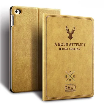 

Ultra Slim Retro Deer Pattern PU Leather Case for ipad 7 7th 10.2" Stand Cover for iPad 7 10.2 A2200 A2198 A2197 Auto Sleep/Wake