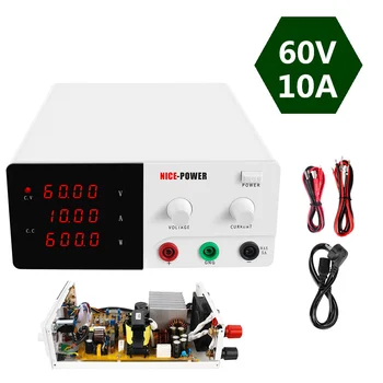 

Nice-power Professional Switching DC Lab Power Supply 4digits LED 30V 20A 60V 10A Laptop Repair Rework Digital voltage regulator