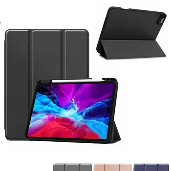 

for Ipad Pro12.9 2020 Pu Leather Tri-Folding Folio Case Smart Cover
