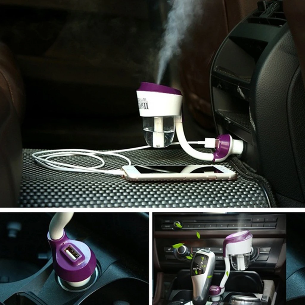 50ml Portable Car Aroma Diffuser Humidifier Aromatherapy Diffuser Purifier USB Essential Oil Aroma Anion Mist Maker 2019 New
