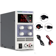 Fuente de alimentación de CC ajustable, 120V, 3A, LED, banco de laboratorio Digital, fuente de alimentación estabilizada, interruptor regulador de voltaje, wanttek