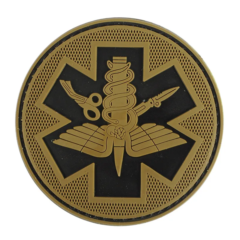 Tan AIRSOFTPEAK Тактический ПВХ Патчи Армия Военный Патч Для Рюкзака и Сумки Светящиеся значки Открытые аксессуары Оборудование для охоты - Цвет: Tan