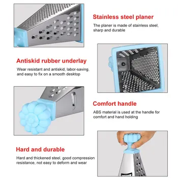 

New Tower Type Four-sided Planer Stainless Steel Multi-function Shredder Potato Grater Kitchen Utensils Peel Cutter