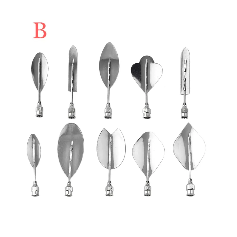 11pcs/set Creative Stainless Steel 3D Jelly Flower Art Tools Syringe 3D Gelatin Art Tools Jello Gubbins Set with Different Style