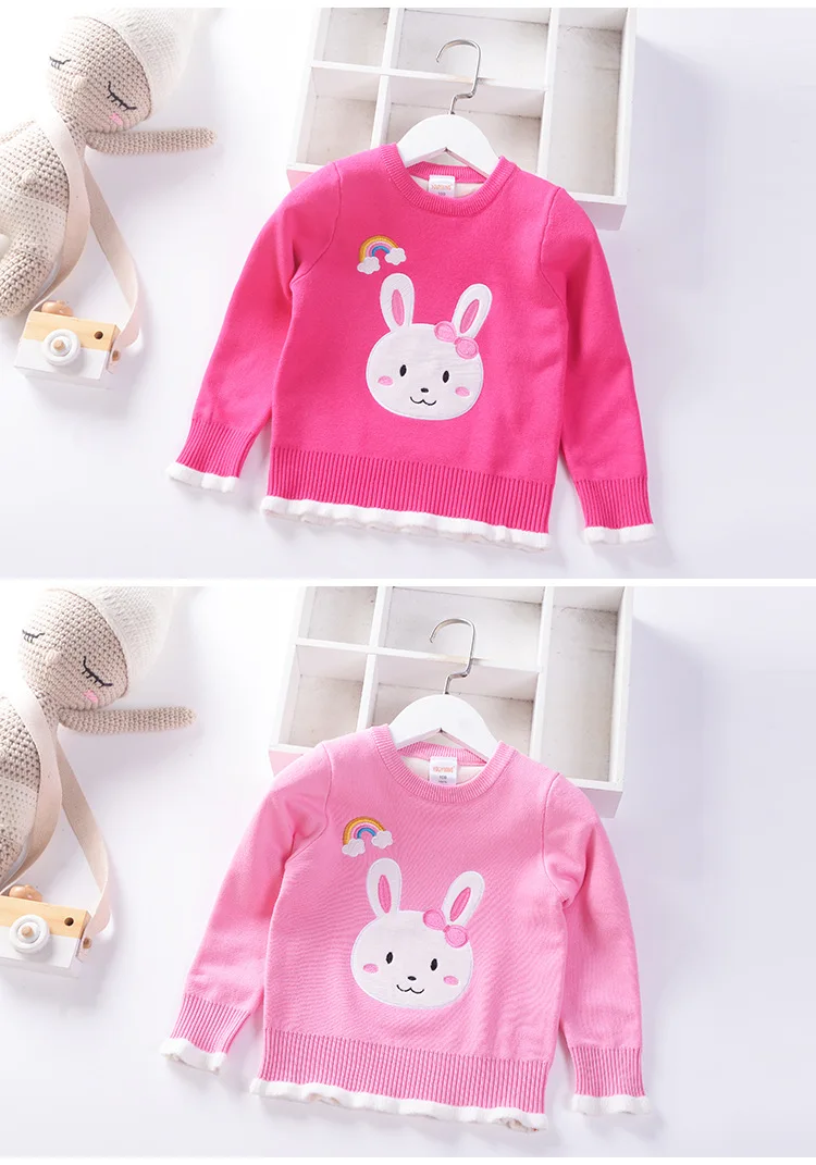 Girl Pullover Sweater Children's Sweater Knitted Bottom Sweater In Autumn and Winter