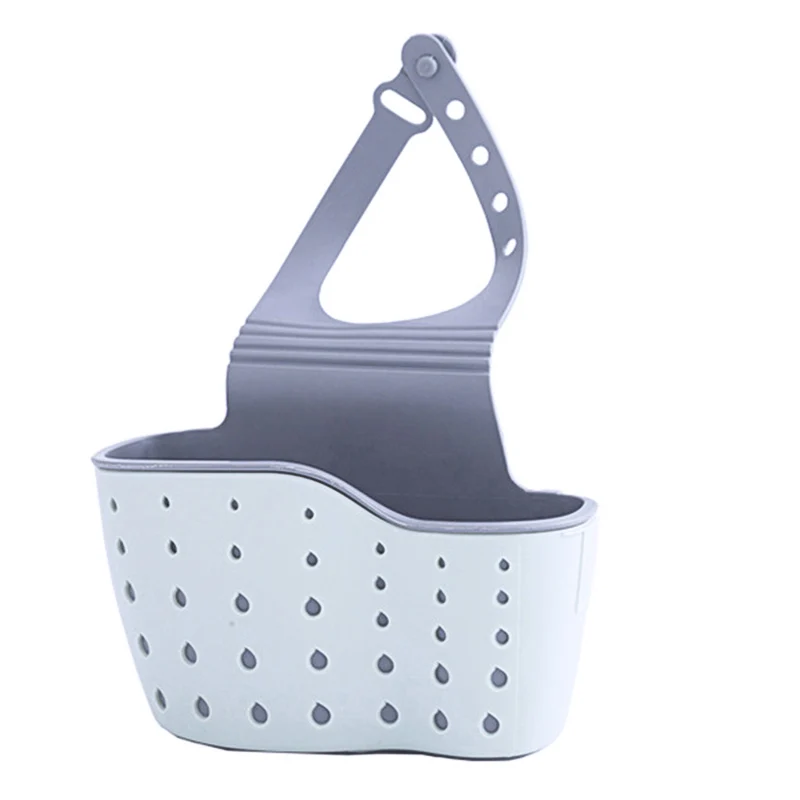 Blue Sink Drain Hanging Basket Soap Sponge Rack Suction Cup Storage Kitchen Tool J99Store - Цвет: Blue