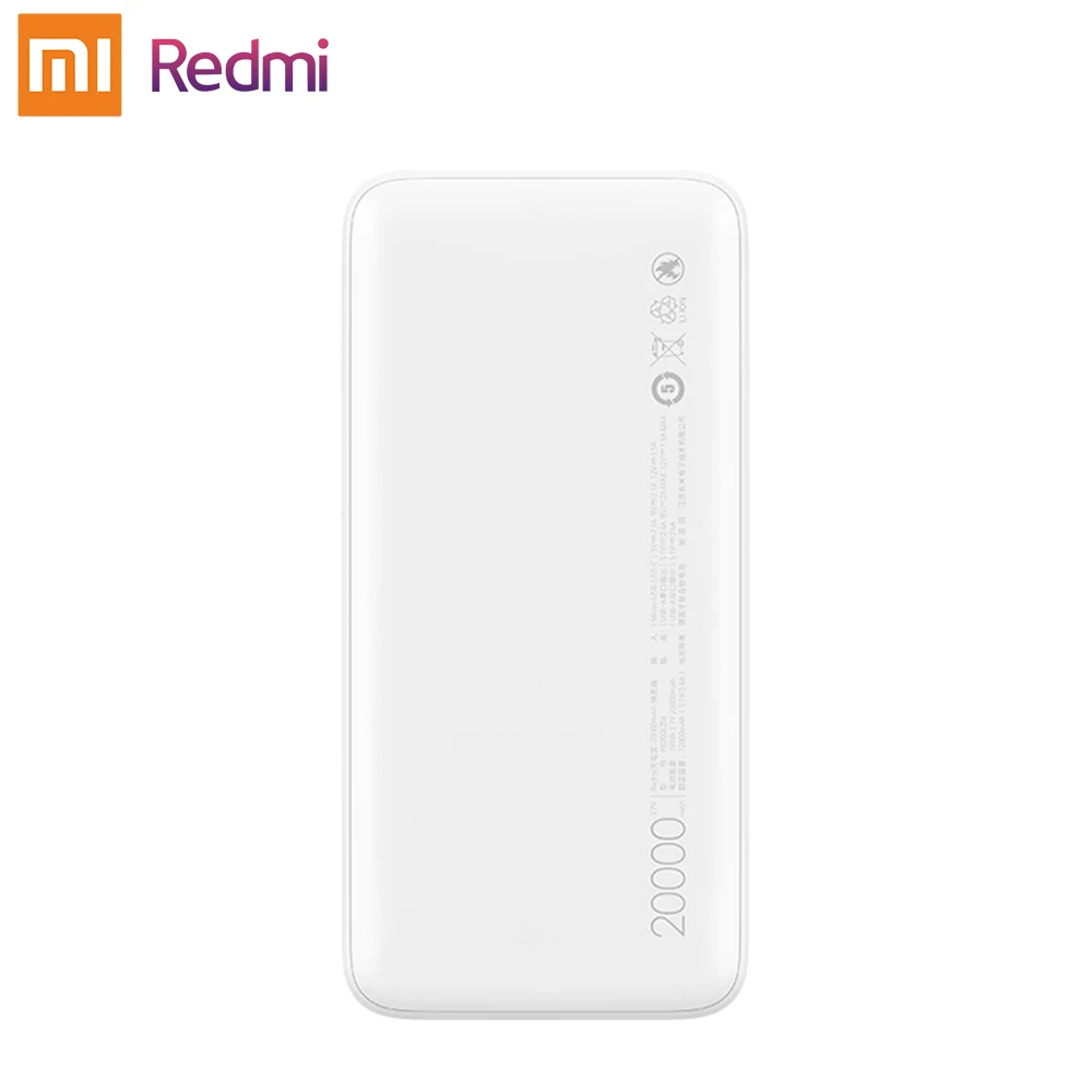 Портативный внешний аккумулятор Xiaomi Redmi, 20000 мАч, 18 Вт, быстрая зарядка, 10000 мАч, внешний аккумулятор, быстрая зарядка, зарядное устройство для смартфона Xiaomi Redmi