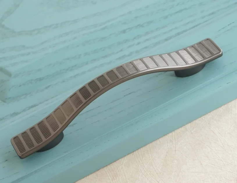 handle 3,7" серый цинковый сплав ручки для шкафа ручка кухонного шкафа шкаф дверь книжного шкафа Потяните ручки ящика фурнитура - Цвет: handle