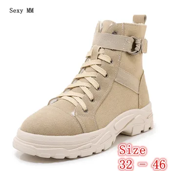 

Spring Autumn Winter Platform Flat Shoes Women Snow Ankle Boots Woman Short Boots Plus Size 32 33 - 40 41 42 43 44 45 46 botas