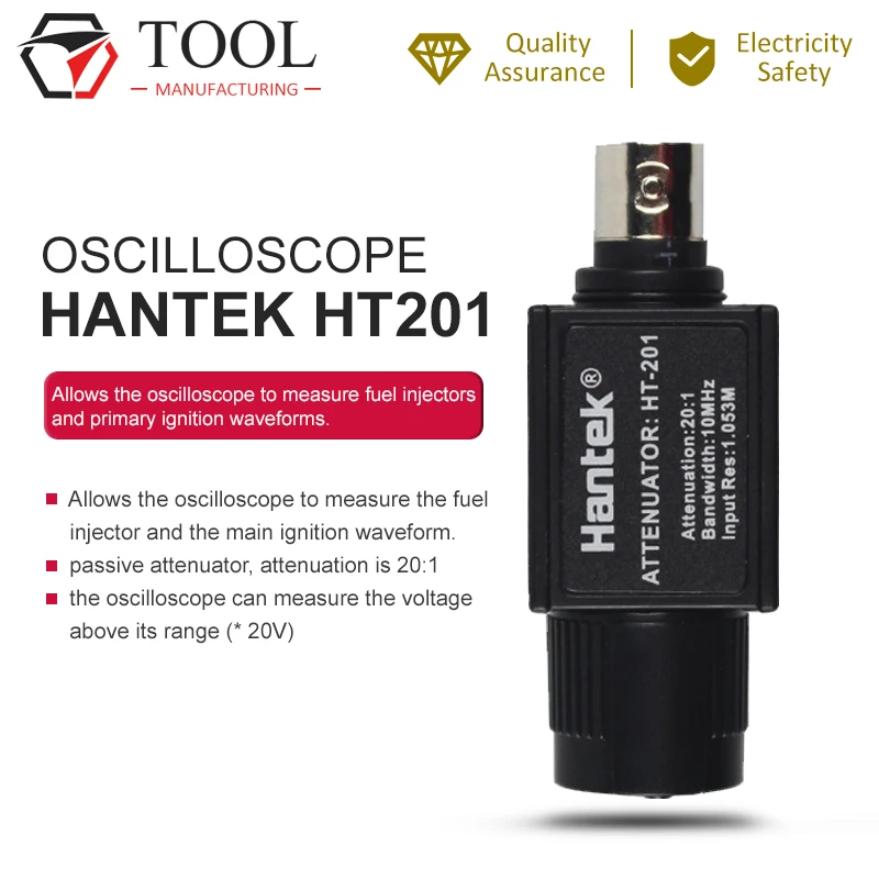 Hantek HT201 осциллограф 20:1 пассивный аттенюатор 300 в Max для Pico сигнала Attenuator10MHz