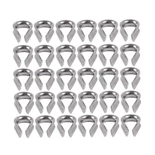 TOP 30 PCS M3 Stainless Steel Thimble for 3/32 inch and 1/8 inch Diameter Wire Rope, Wire Rope Chain Thimble