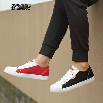 

with canvas shoes male students han edition joker color matching yuanyang casual shoes sandals or so different color