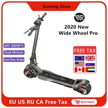 Последняя Mercane WideWheel Pro Kickscooter 48V 1000W Смарт ЭЛЕКТРИЧЕСКИЕ c площадкой для стояние и широкими колесами двойной мотор дисковый тормоз скейт ХОВЕРБОРДА