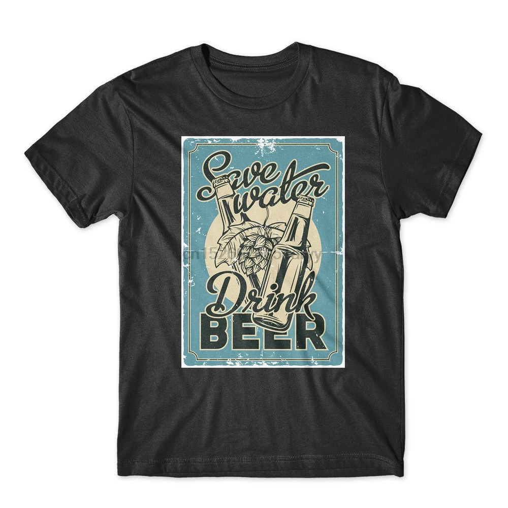 Beer_set_9 Футболка 100% хлопок Премиум футболка новая крутая Повседневная мужская