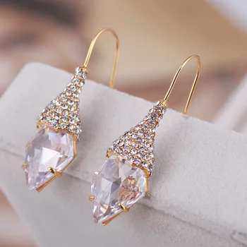 

Accessories Wholesale Set Auger Anomaly Geometric Shape Natural Stone Fashion Metal Earrings Earrings Female