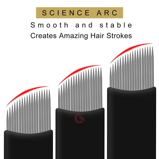 Quality Disposable Eyebrow Microblading Needles Blade 18 Nano Extremely Sharpen Tattoo Blade for Natural Brows Technique