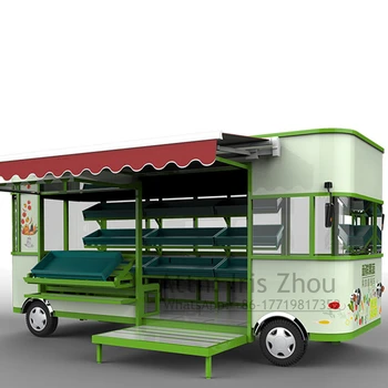

Fruit and vegetable truck mobile shop mobile food truck for sale with logo customized