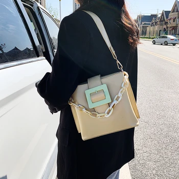 

2020 Luxury Brand Women's Crossbody Bag Solid Color PU Shoulder Messenger Bag Large Capacity Fashion Casual Women Shopping Bag