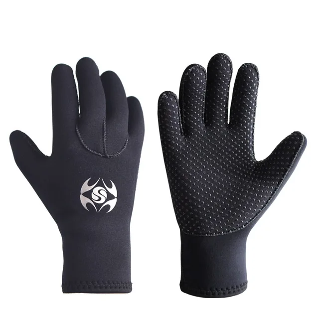3mm Neoprene Diving Gloves Men Women Winter Swimming Gloves Warm Surfing Spearfishing Snorkeling Boating Fishermen Dive Gloves black