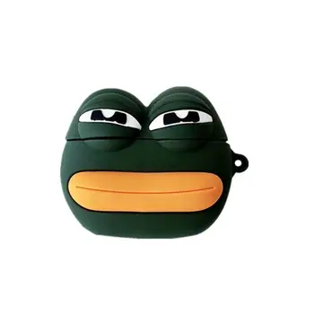 

Sad Frog Pattern Protective Case Silicone Cover for Airpods 1/2 Charging Box Kit