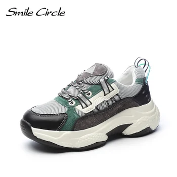 

Smile Circle Women Sneakers Flats Platform shoes Fashion Patchwork Thick bottom Comfortable Casual Ladies sneakers