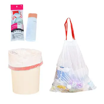 

10pcs/18pcs Large Black Heavy Duty Garbage Bags Auto Drawstring Trash Bag 30G 13G Kitchen Bedroom Bath Rubbish Garbage Bag
