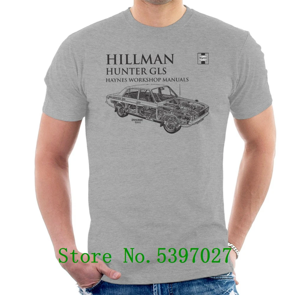 

2020 Man'S Op Neck Designer Adults Fitness Tee Shirt British Classic Car Hillman Hunter Gls Black Men'S T-Shirt casual T-Shirts