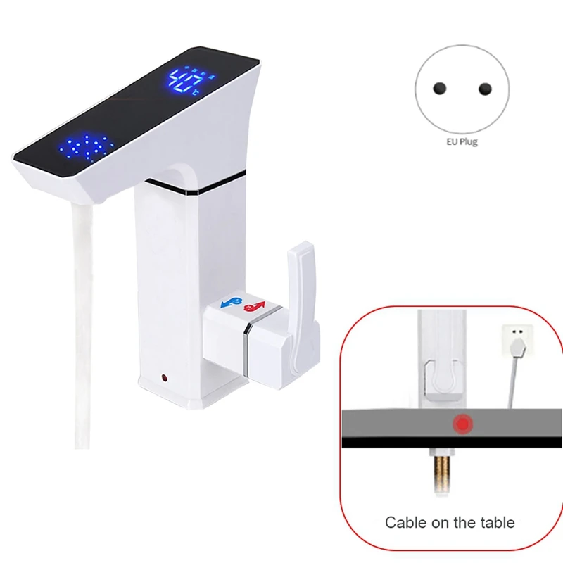 New Design 3000W LED Display Temperature Instant Tankless Hot Faucet Kitchen Shower Electric Faucet Heater Hot Tap Water Heater