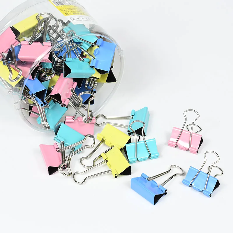 

6225A Metal Binder Clips Colorful 25/45mm Home Office Books File Organizer Food ClipsStrong clamping force Easy classification