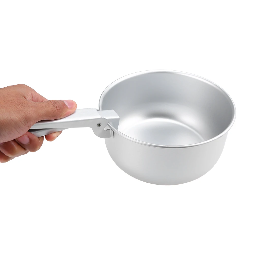 

Hot New Portable Outdoor Camping Cookware Set Picnic Cooking Pot Pan Tea Kettle Set with Handle Lightweight Anodized Aluminum Co