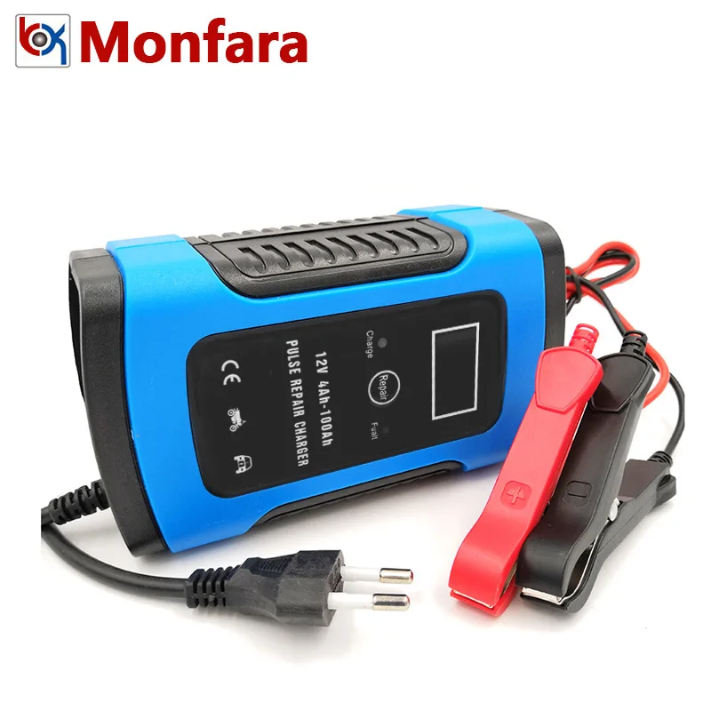 Skup 12 V 6A LCD inteligentna szybka ładowarka samochodowa do Auto motocykl kwasowo ołowiowy AGM akumulatory żelowe inteligentne ładowanie 12 V Volt 6 A AMP