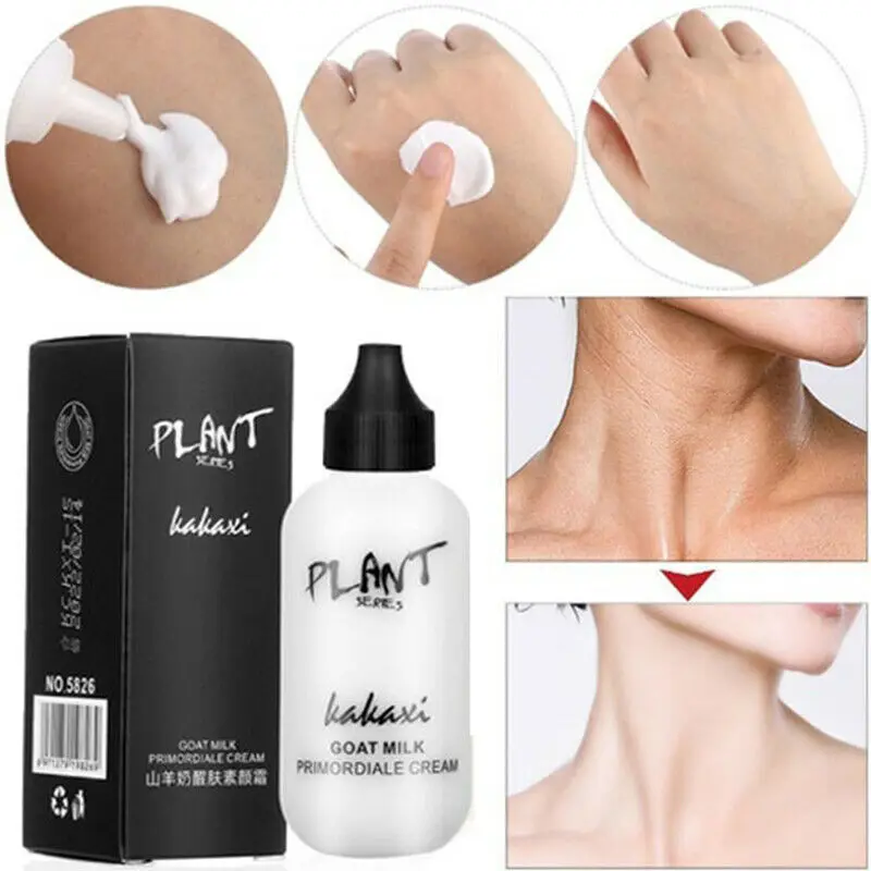 

Lazy Face Foundation Cream Tonal Goat Milk Full Coverage Waterproof Liquid Foundation Makeup Base Brighten Cover Dark Circles