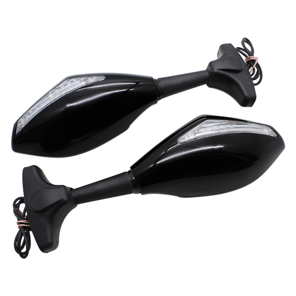Nordson Motorcycle Rearview Mirrors LED Turn Signals Lights for Honda CBR125R CBR600F CBR900RR Yamaha YZF R1 R6 FZ1 KAWASAKI