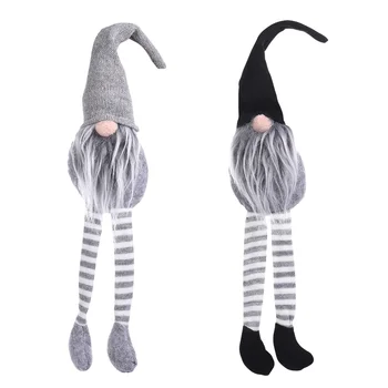 

TOYANDONA 2PCS Christmas Ornaments Fashion Faceless Dolls Xmas Party Tree Decorations Desktop Plush Toy for Christmas Party