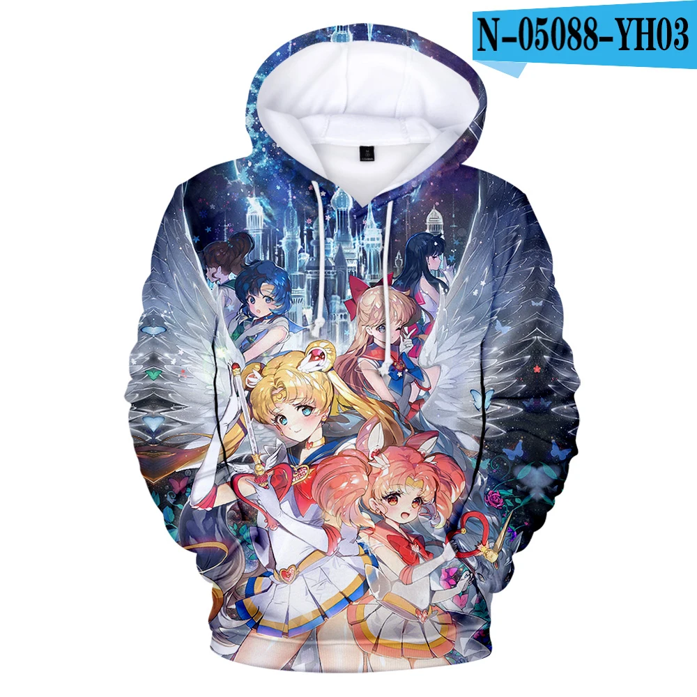 

Fashion Hip hop Kid's 3D Print Sailor Moon Kpop Hoodies Sweatshirts Girl/Boy Casual Hoodie Sweatshirts Hoodies Match everything