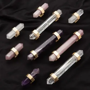 

Qiansi Natural Agate Furniture Handle Crystal Brass Cabinet Handles Kitchen Cabinets Knob Bedroom Drawer Button and Knobs 96mm