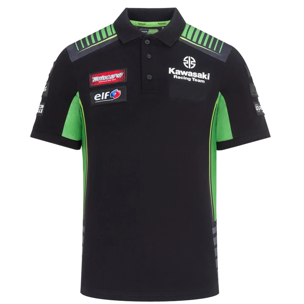 

Motorcycle Racing POLO T-shirt For kawasaki 100% Cotton Golf Shirts Motocross Motorbike Riding Tee Sport Cycling t-shirts