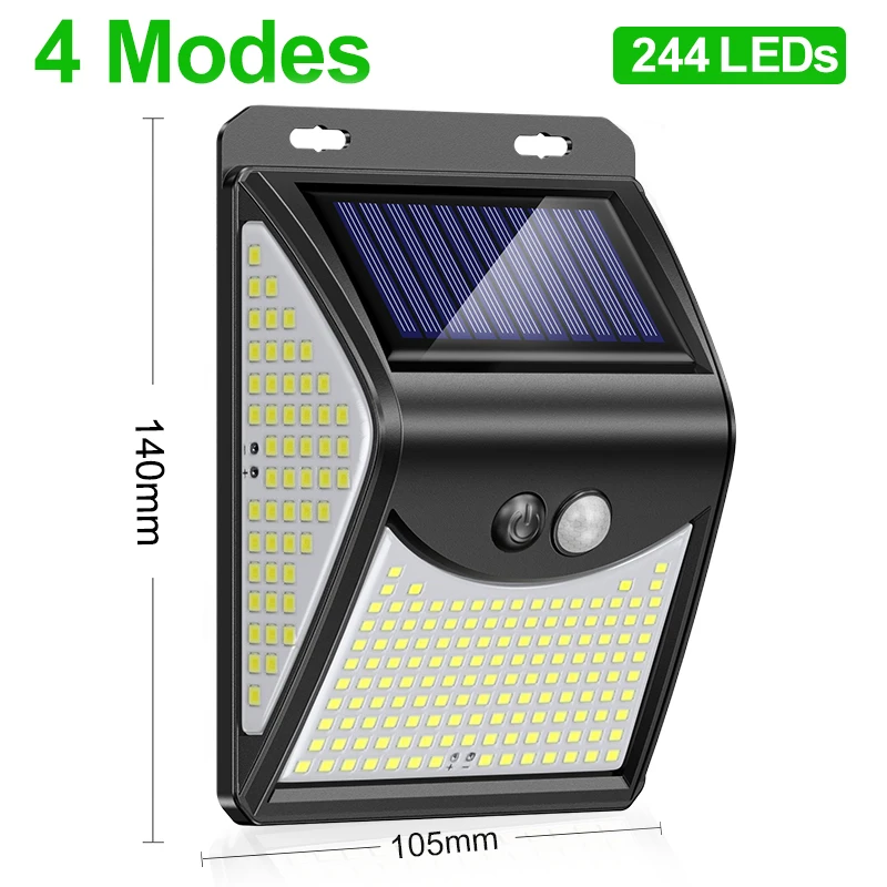 solar wall lights 244 222 Solar Lamp Outdoor 4 Mode Solar LED Light Outdoor Solar Light with Motion Sensor Light Sunlight for Garden Decoration solar porch light Solar Lamps