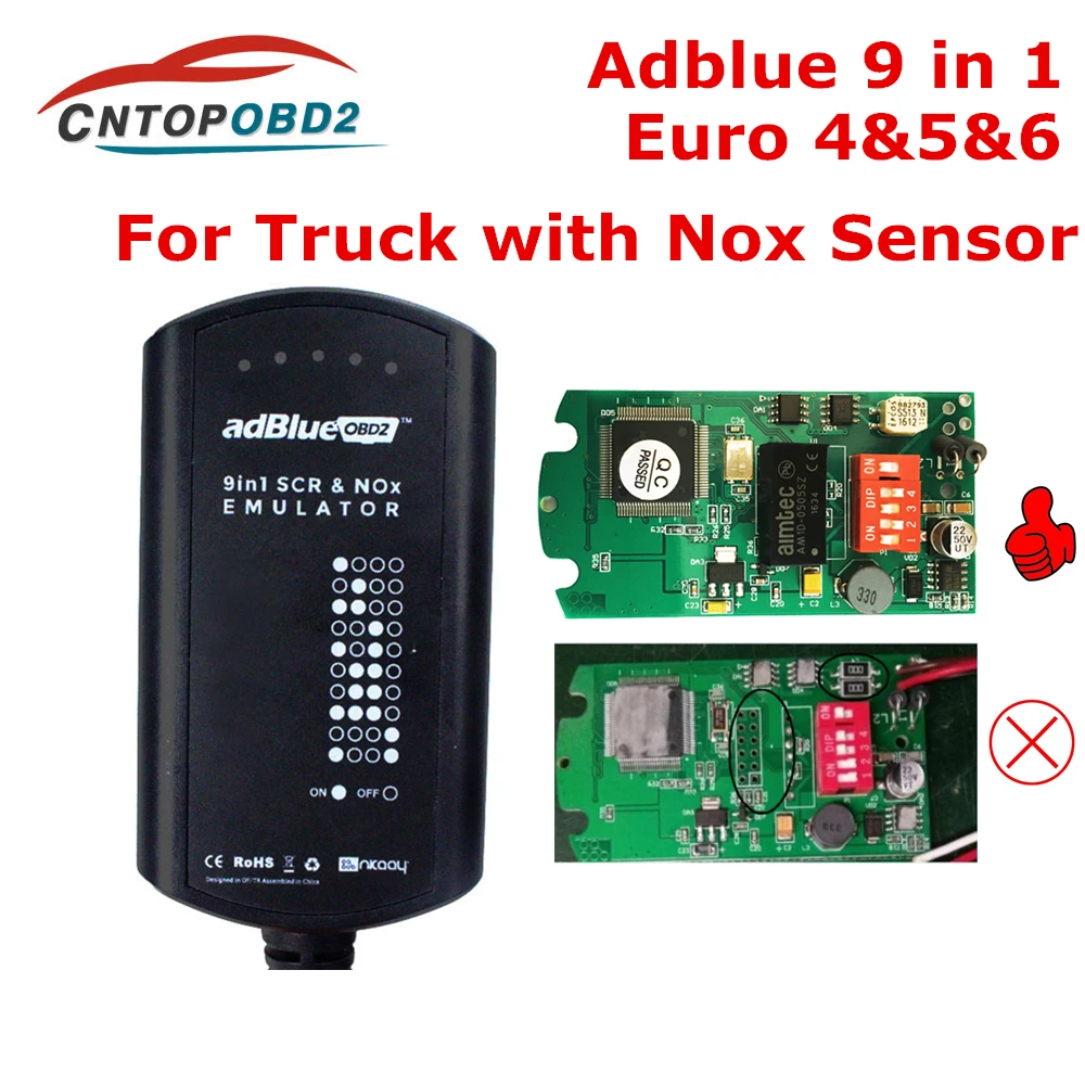 Эмулятор AdBlue V3.0 9 в 1 универсальный 8 эмулятор с полным чипом Adblue поддержка евро 6
